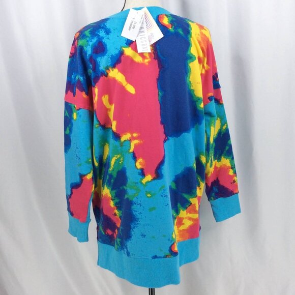 NWT LuLaRoe Hannah Crewneck Sweatshirt Womens Size Large Tie Dye Unicorn - Picture 4 of 9